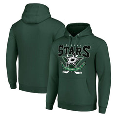 Dallas Stars Starter Team Logo Graphic Fleece Tri-Blend Pullover Hoodie - Olive Hoodies