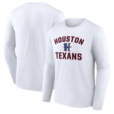 Houston Texans Secondary Logo Victory Arch Long Sleeve T-Shirt - White outlet