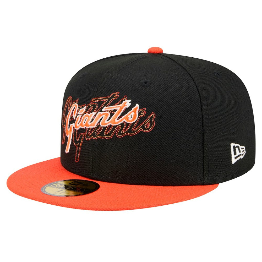 San Francisco Giants Shadow Stitch 59FIFTY Fitted Hat Black