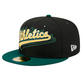 Athletics Shadow Stitch 59FIFTY Fitted Hat Black
