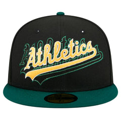Athletics Shadow Stitch 59FIFTY Fitted Hat Black