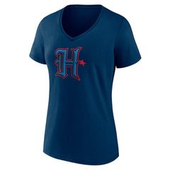 Houston Texans Women's Secondary Logo V-Neck T-Shirt - Navy sale