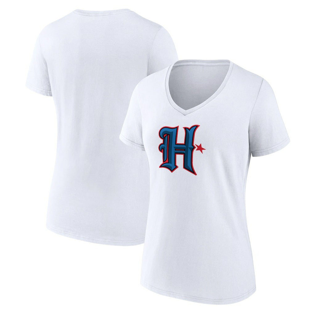 Houston Texans Women's Secondary Logo V-Neck T-Shirt - White outlet