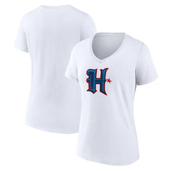 Houston Texans Women's Secondary Logo V-Neck T-Shirt - White outlet
