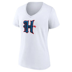 Houston Texans Women's Secondary Logo V-Neck T-Shirt - White outlet