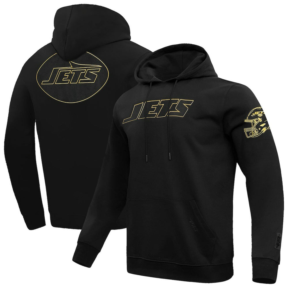 New York Jets Pro Standard Classic Chenille Pullover Hoodie - Black on sale