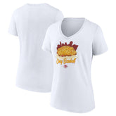 Cincinnati Reds Women's Chili V-Neck T-Shirt White