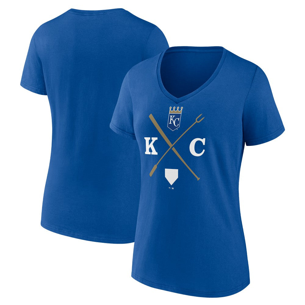 Kansas City Royals Women's KC Local V-Neck T-Shirt Royal