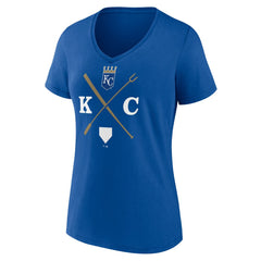 Kansas City Royals Women's KC Local V-Neck T-Shirt Royal