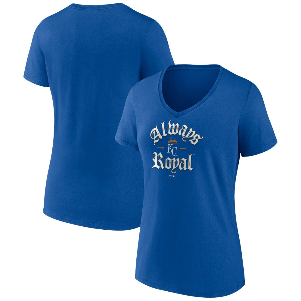 Kansas City Royals Women's Always Royal V-Neck T-Shirt Royal