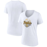 San Diego Padres Women's Palm Trees V-Neck T-Shirt White