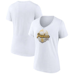 San Diego Padres Women's Palm Trees V-Neck T-Shirt White