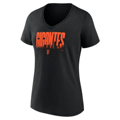 San Francisco Giants Women's Gigantes V-Neck T-Shirt Black