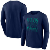 Seattle Mariners Sea Us Rise Long Sleeve T-Shirt Navy