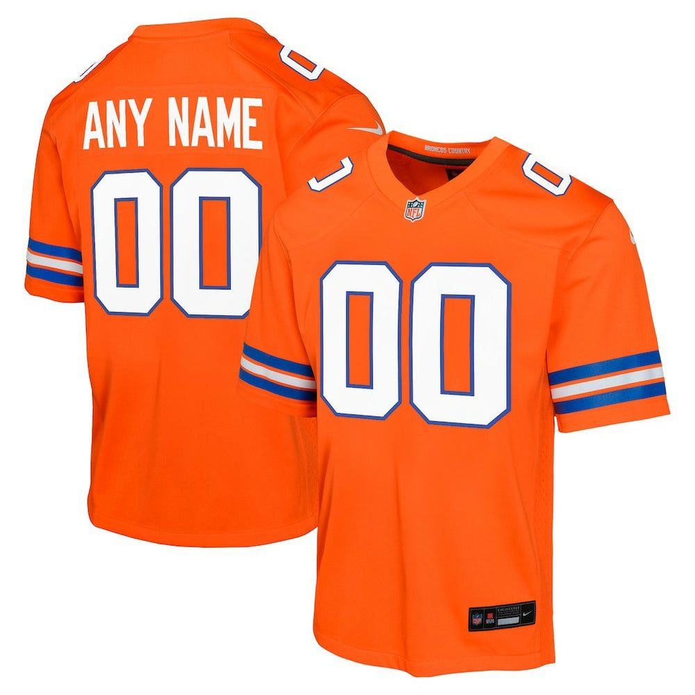Denver Broncos Youth Mile High Collection 1977 Throwback Custom Game Jersey - Orange for sale
