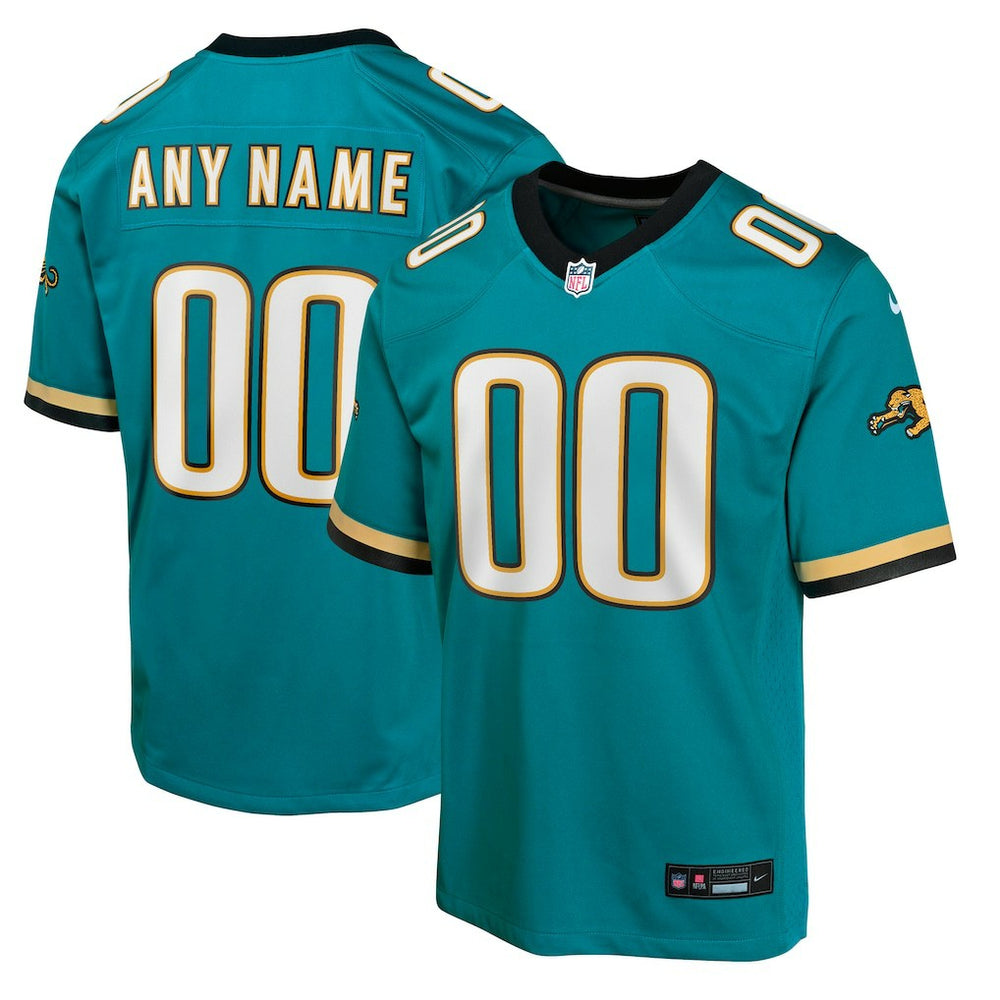 Jacksonville Jaguars Youth Prowler Throwback Custom Game Jersey - Teal on sale