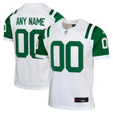 New York Jets Youth Classic Alternate Custom Replica Jersey - White for sale
