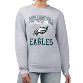 Philadelphia Eagles G-III 4Her by Carl Banks Women's Team Logo Graphic Tri-Blend Pullover Sweatshirt - Heather Gray cheap