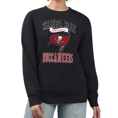 Tampa Bay Buccaneers G-III 4Her by Carl Banks Women's Team Logo Graphic Tri-Blend Pullover Sweatshirt - Black on sale