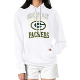 Green Bay Packers G-III 4Her by Carl Banks Women's Team Logo Graphic Fleece Tri-Blend Pullover Hoodie - White sale