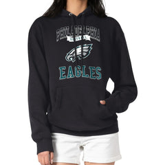 Philadelphia Eagles G-III 4Her by Carl Banks Women's Team Logo Graphic Fleece Tri-Blend Pullover Hoodie - Black for sale