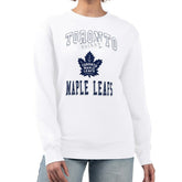 Toronto Maple Leafs G-III 4Her by Carl Banks Women's Team Logo Tri-Blend Fleece Pullover Sweatshirt - White Sweatshirts