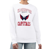 Washington Capitals G-III 4Her by Carl Banks Women's Team Logo Tri-Blend Fleece Pullover Sweatshirt - White Sweatshirts