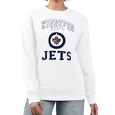 Winnipeg Jets G-III 4Her by Carl Banks Women's Team Logo Tri-Blend Fleece Pullover Sweatshirt - White Sweatshirts