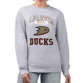Anaheim Ducks G-III 4Her by Carl Banks Women's Team Logo Tri-Blend Fleece Pullover Sweatshirt - Heather Gray Sweatshirts