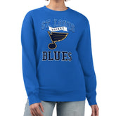 St. Louis Blues G-III 4Her by Carl Banks Women's Team Logo Tri-Blend Fleece Pullover Sweatshirt - Blue Sweatshirts