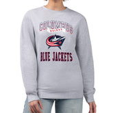 Columbus Blue Jackets G-III 4Her by Carl Banks Women's Team Logo Tri-Blend Fleece Pullover Sweatshirt - Heather Gray Sweatshirts