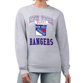 New York Rangers G-III 4Her by Carl Banks Women's Team Logo Tri-Blend Fleece Pullover Sweatshirt - Heather Gray Sweatshirts