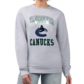 Vancouver Canucks G-III 4Her by Carl Banks Women's Team Logo Tri-Blend Fleece Pullover Sweatshirt - Heather Gray Sweatshirts