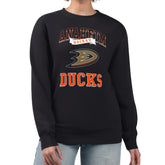 Anaheim Ducks G-III 4Her by Carl Banks Women's Team Logo Tri-Blend Fleece Pullover Sweatshirt - Black Sweatshirts