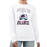 Colorado Avalanche G-III 4Her by Carl Banks Women's Team Logo Tri-Blend Fleece Pullover Sweatshirt - White Sweatshirts