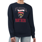 Florida Panthers G-III 4Her by Carl Banks Women's Team Logo Tri-Blend Fleece Pullover Sweatshirt - Navy Sweatshirts