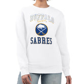 Buffalo Sabres G-III 4Her by Carl Banks Women's Team Logo Tri-Blend Fleece Pullover Sweatshirt - White Sweatshirts