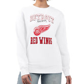 Detroit Red Wings G-III 4Her by Carl Banks Women's Team Logo Tri-Blend Fleece Pullover Sweatshirt - White Sweatshirts