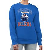 Edmonton Oilers G-III 4Her by Carl Banks Women's Team Logo Tri-Blend Fleece Pullover Sweatshirt - Royal Sweatshirts