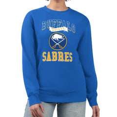 Buffalo Sabres G-III 4Her by Carl Banks Women's Team Logo Tri-Blend Fleece Pullover Sweatshirt - Royal Sweatshirts