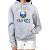 Buffalo Sabres G-III 4Her by Carl Banks Women's Team Logo Tri-Blend Fleece Pullover Hoodie - Heather Gray Hoodies