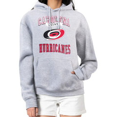 Carolina Hurricanes G-III 4Her by Carl Banks Women's Team Logo Tri-Blend Fleece Pullover Hoodie - Heather Gray Hoodies