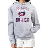 Columbus Blue Jackets G-III 4Her by Carl Banks Women's Team Logo Tri-Blend Fleece Pullover Hoodie - Heather Gray Hoodies