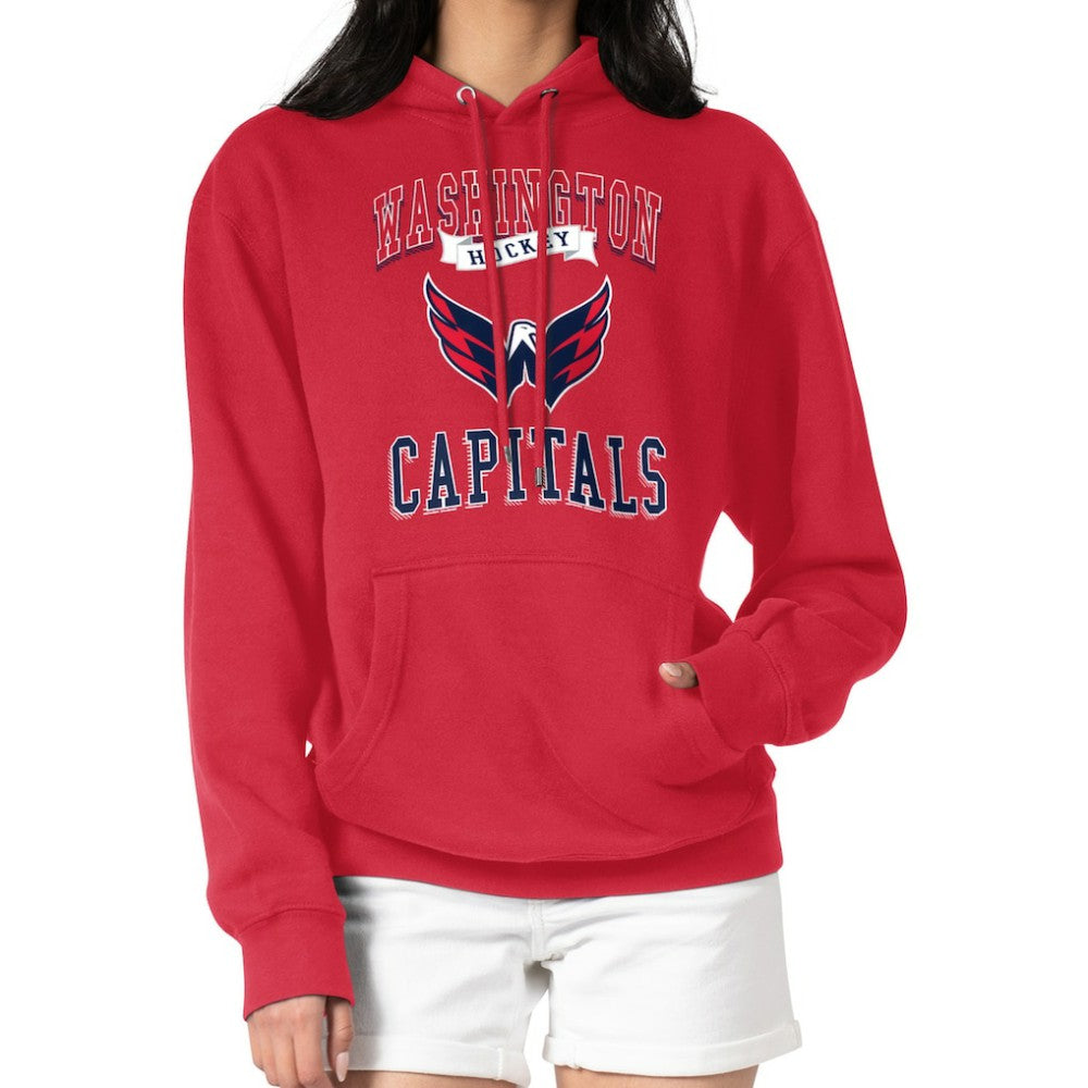 Washington Capitals G-III 4Her by Carl Banks Women's Team Logo Tri-Blend Fleece Pullover Hoodie - Red Hoodies