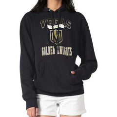 Vegas Golden Knights G-III 4Her by Carl Banks Women's Team Logo Tri-Blend Fleece Pullover Hoodie - Black Hoodies