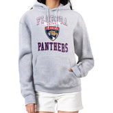 Florida Panthers G-III 4Her by Carl Banks Women's Team Logo Tri-Blend Fleece Pullover Hoodie - Heather Gray Hoodies