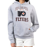 Philadelphia Flyers G-III 4Her by Carl Banks Women's Team Logo Tri-Blend Fleece Pullover Hoodie - Heather Gray Hoodies