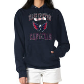 Washington Capitals G-III 4Her by Carl Banks Women's Team Logo Tri-Blend Fleece Pullover Hoodie - Navy Hoodies