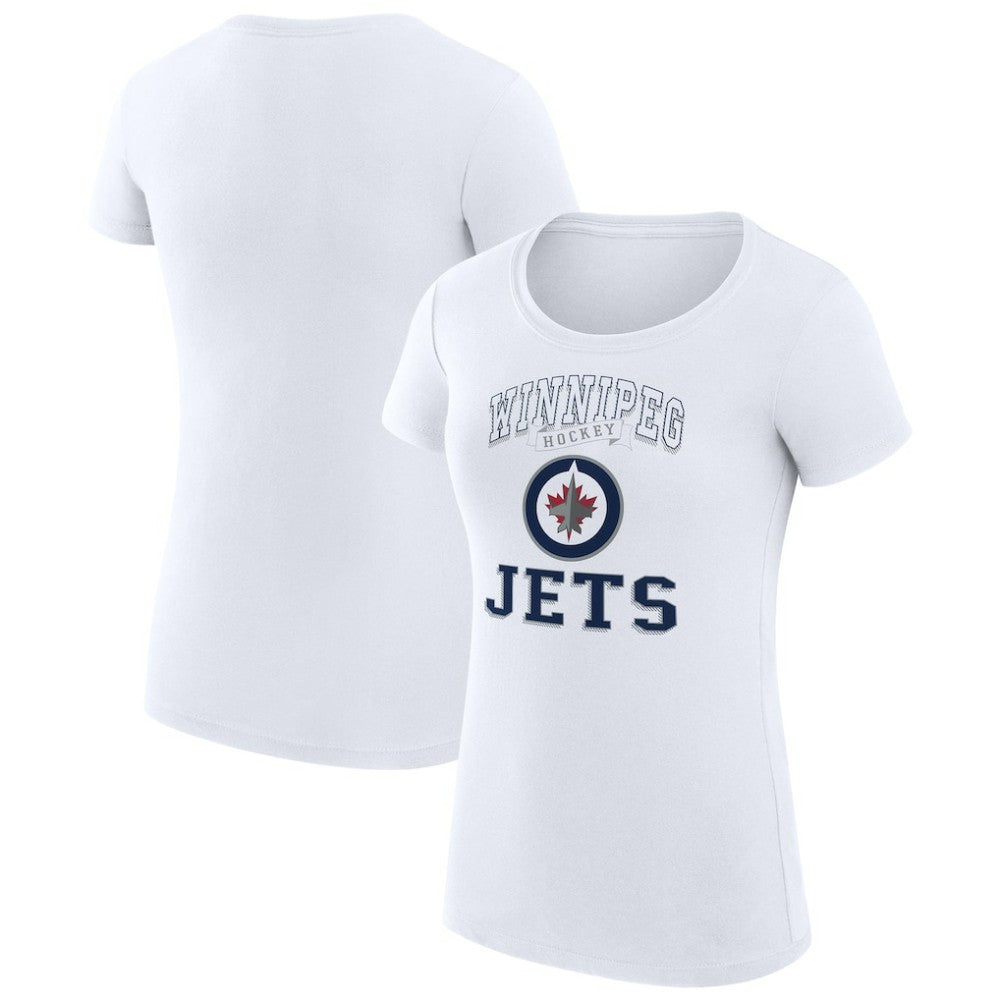 Winnipeg Jets G-III 4Her by Carl Banks Women's Super-Slim Fit Lightweight Team Logo Graphic T-Shirt - White T-shirts