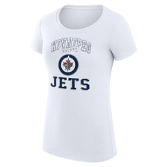 Winnipeg Jets G-III 4Her by Carl Banks Women's Super-Slim Fit Lightweight Team Logo Graphic T-Shirt - White T-shirts